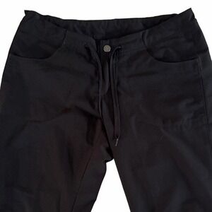 Patagonia Women's Black Pull On Drawstring Cropped Pants Casual‎ - size 4